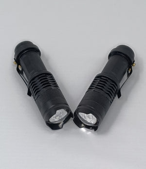 2 Camping LED Flashlights Small Ultra Bright Light Lamp - Badger Survival 