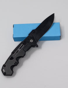 Black Sable 8” Folding Knife Tactical Stainless Steel Pocket Knife Cold Steel - Badger Survival 