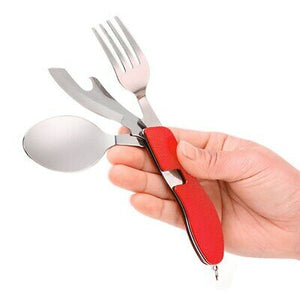 Fork, Knife, Spoon Utensil Set - Badger Survival 