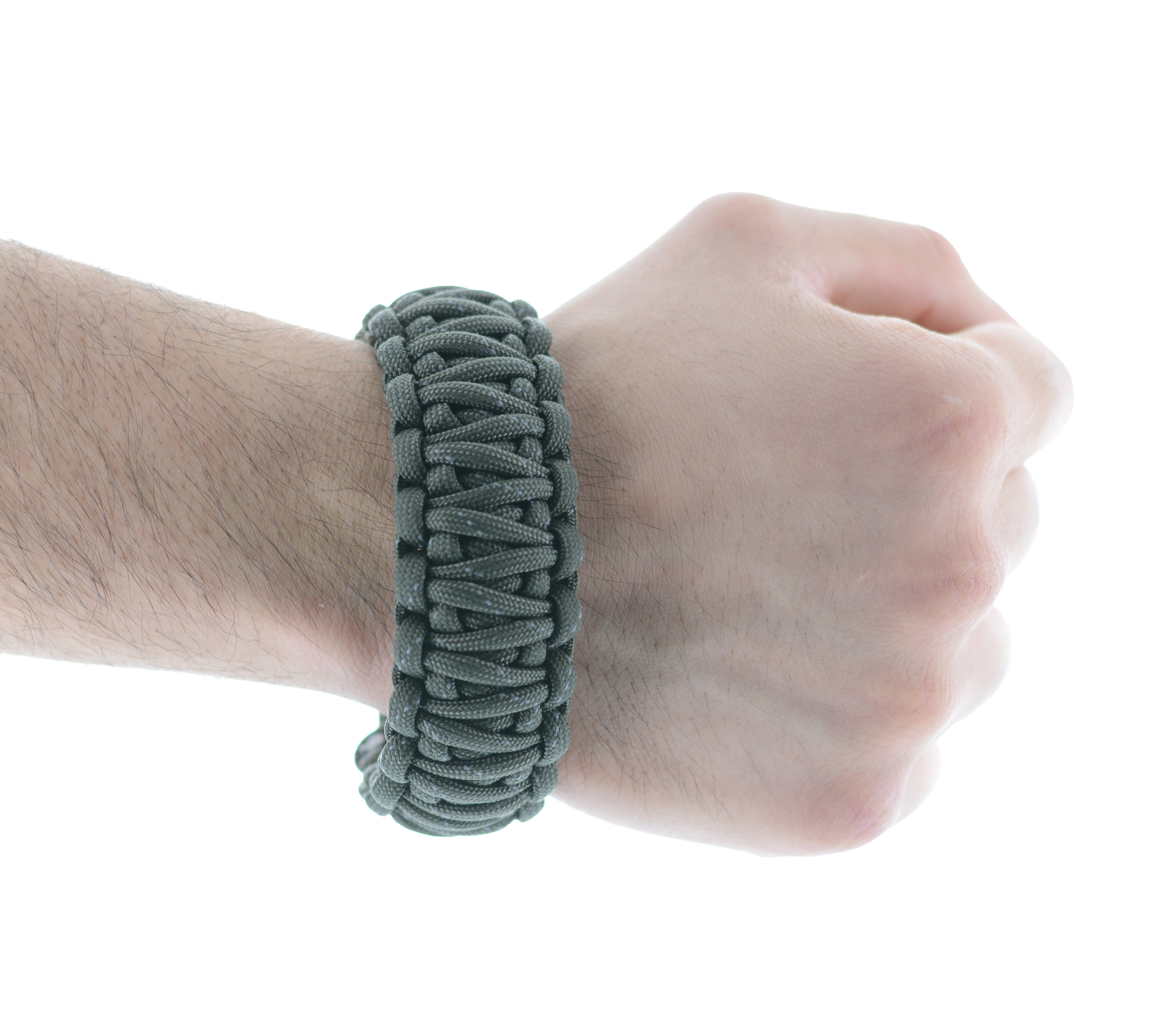 Survival Bracelet Secure Line 550 Nylon Paracord Braid Black Grey Outdoor  Large | eBay