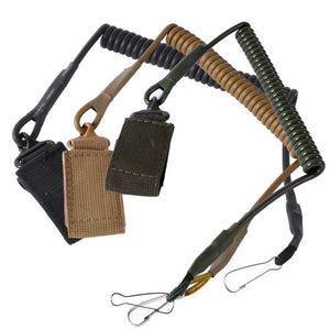 Molle Tactical Sling Elastic Lanyard Secure Spring Retention Rope - Badger Survival Online