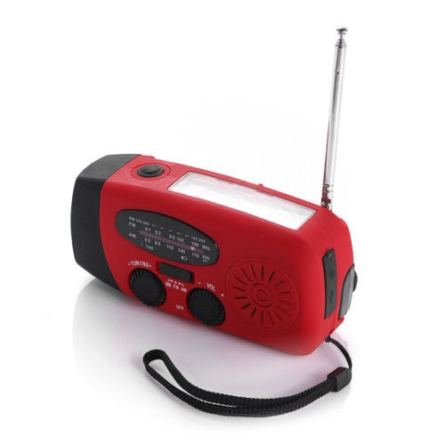 Radio Solar Hand Crank with LED Flashlight Charger Emergency AM/FM/NOAA Weather - Badger Survival Online
