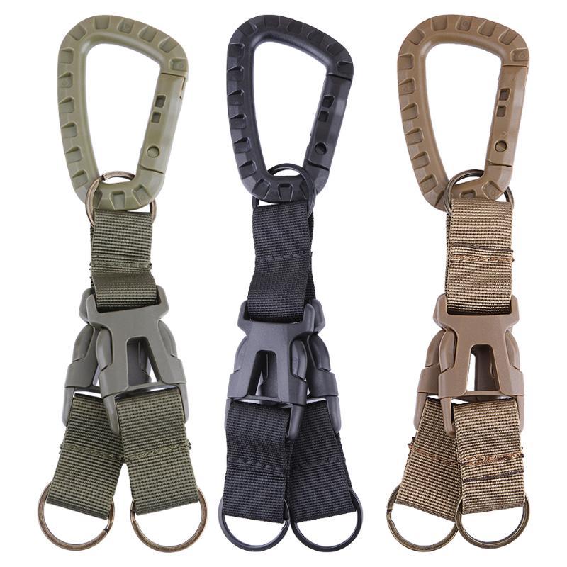 Tactical Hanging Carabiner With Tether Buckle For Backpack Strap, Keychain,  For Camping