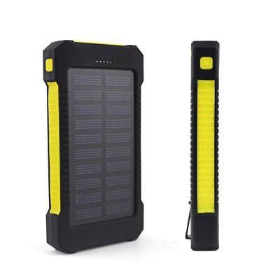 Solar Battery Charger Power Bank Waterproof 10000mAh Dual USB Portable External - Badger Survival Online