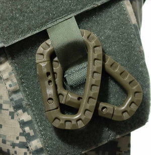 Tactical D-ring Carabiners Strong Molded Polymer Carabiner - Badger Survival 