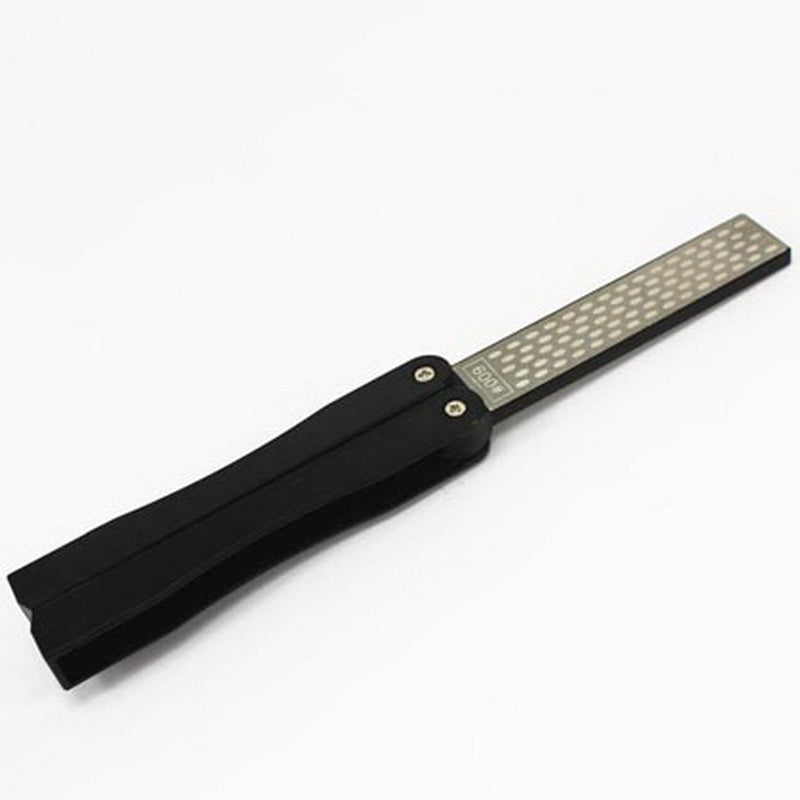 OSFTBVT Diamond Knife sharpener Pocket Sharpening Stone #400/600 Double  Sides Folding Portable Orange - 1pcs